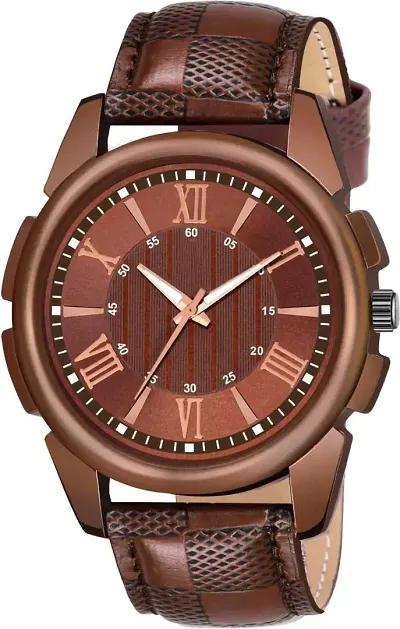 Stylish Genuine Leather Analog Watch For Men