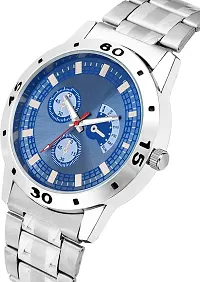 Stylish Blue Metal Analog Watch For Men-thumb2