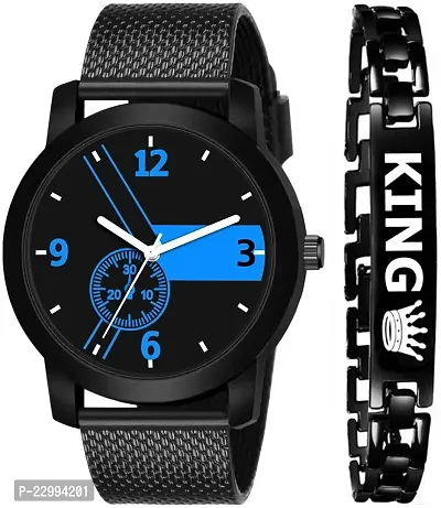 Stylish Multicoloured Silicone Analog Watch For Men Watch With Bracelet-thumb0