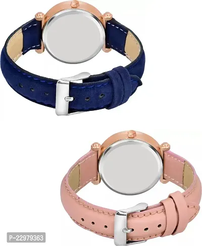 Stylish Women Genuine Leather Analog Watch Pack of 2-thumb2