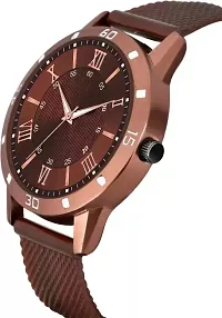 Stylish Brown Silicone Analog Watch For Men-thumb3