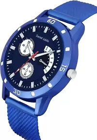 Stylish Blue Silicone Analog Watch For Men-thumb3