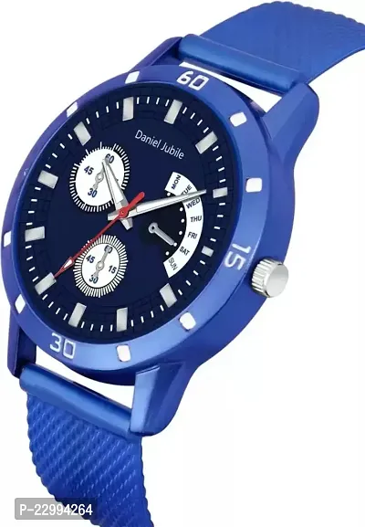 Stylish Blue Silicone Analog Watch For Men-thumb4