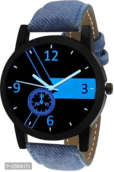 Stylish Multicoloured Genuine Leather Analog Watch For Men Pack Of 1-thumb0