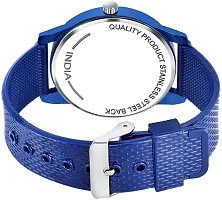 Stylish Blue Silicone Analog Watch For Men-thumb1