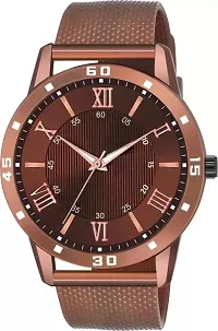 Stylish Brown Silicone Analog Watch For Men-thumb4