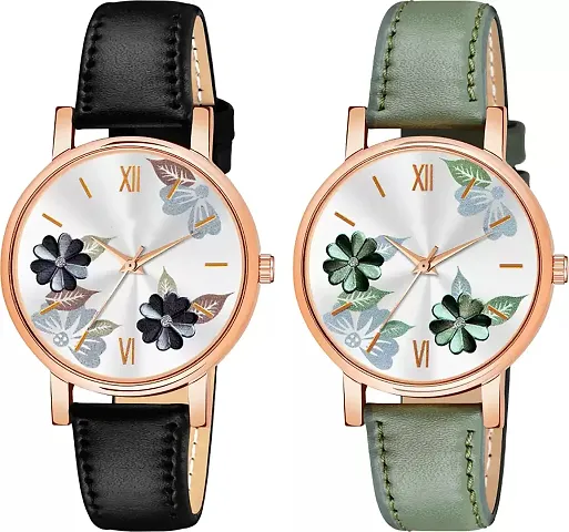 Stylish Fancy Synthetic Analog Watches For Women Pack Of 2