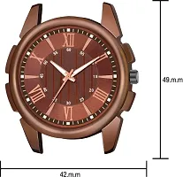 Stylish Brown Genuine Leather Analog Watch For Men-thumb2