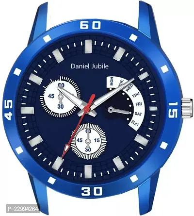 Stylish Blue Silicone Analog Watch For Men-thumb3