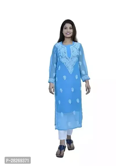 Classic Georgette Embroidered Kurti for Women
