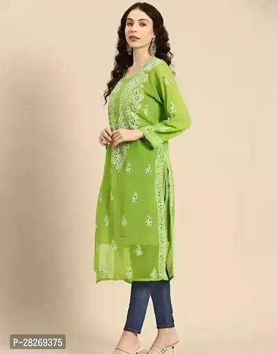 Classic Georgette Embroidered Kurti for Women