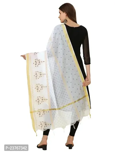 Vrutalay NX Women's Digital Printed Chanderi silk Bridal Ethnic Chunni Dupatta (V_V_3787754_WHITE)-thumb2