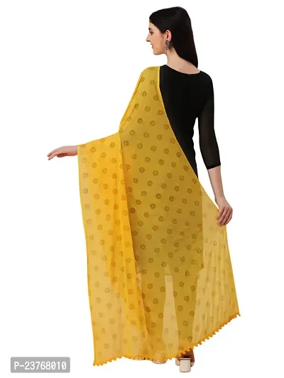 Vrutalay NX Women's Digital Printed Chanderi silk Bridal Ethnic Chunni Dupatta (V_V_3787946_LEMON YELLOW)-thumb3