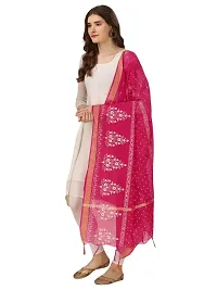 Vrutalay NX Women's Digital Printed Chanderi silk Bridal Ethnic Chunni Dupatta Pack OF 2 (V_V_3787784_Pink-YELLOW)-thumb2