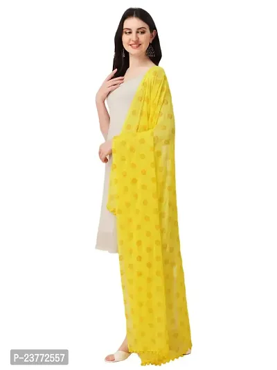 Vrutalay NX Women's Digital Printed Chanderi silk Bridal Ethnic Chunni Dupatta (V_V_3787941_ YELLOW)-thumb3