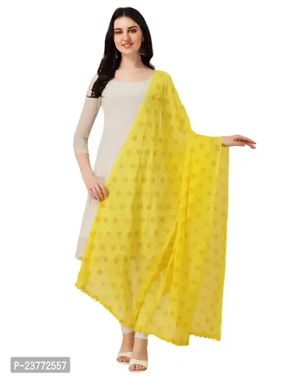 Vrutalay NX Women's Digital Printed Chanderi silk Bridal Ethnic Chunni Dupatta (V_V_3787941_ YELLOW)