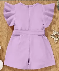 Classic Polyester Solid Jumpsuits for Kids Girls-thumb1