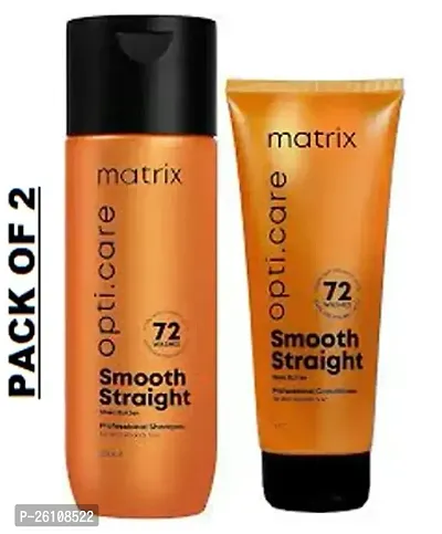 Matrix Opti Care Smooth Straight Shampoo Conditioner combo 200ml +98gm-thumb0