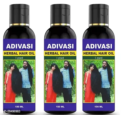 Lzod Adivasi Hair Oil Herbal Pure Adivasi Hair Growth And Hair Fall Control Oil (100 Milliliter) Pack of 3-thumb0