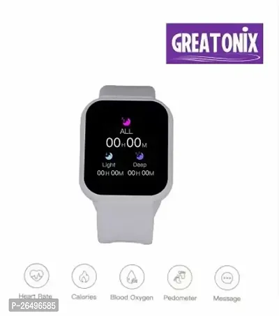 Stylish Bluetooth Smart Fitness Band Smart Watch Heart Rate Activity Tracker Grey