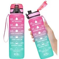 Motivational Water Bottle Set of 3 with Time Marker, Leakproof(PACK OF 1)-thumb1