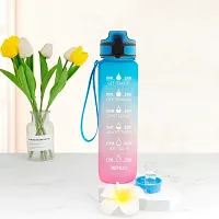 Plastic Unbreakable Motivational Bottle Comes With Time Marker,Sipper Straw(PACK OF 1)-thumb1