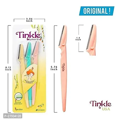 Tinkle 3 PCS Eyebrow or Face Hair Removal Safety Razors Trimmer Shaper(PACK OF 1)-thumb2