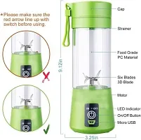 6 Blade Smoothie Maker  Portable Electric USB Juice Maker Juicer Bottle(PACK OF 1)-thumb1