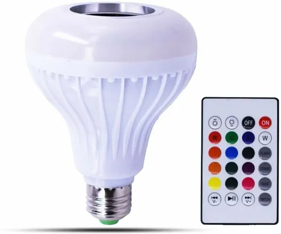 LED With Bluetooth Speaker Music Light Bulb With Remote Control(pack of 1)
