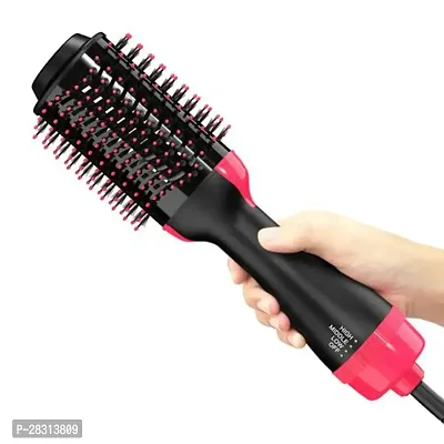 Hair Straightener Curler Comb Roller One Step Electric Ion Blow Dryer Brush(pack of 1)-thumb0