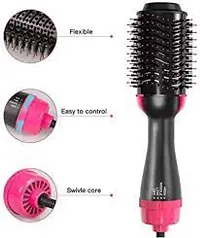 3 In 1 Hair Dryer Hot Air Brush Hair Straightener Curler Comb Roller#(pack of 1)-thumb1