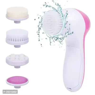 Home 5 in 1 Multifunctional Plastic Electric Mini Beauty Care Brush(pack of 1)-thumb0