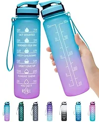 Portable Reusable Water Bottles for Fitness, Gym and Outdoor Sports(pack of 1)Assorted Color-thumb1