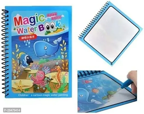 water book For kid Drawing Reusable water colouring book with Magic pen(pack of 1)-thumb4