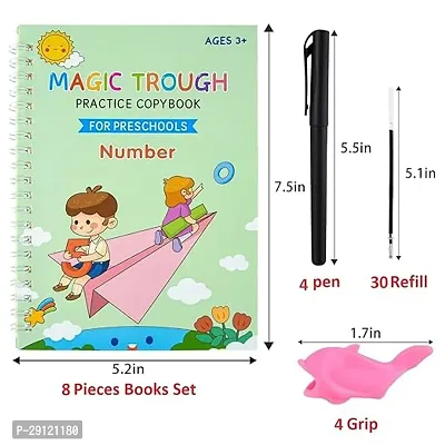 Sank Copybook (4 Books + 5 Refills + 1Pens + 1 Grips) - Magic Book for Kids PACK OF 1-thumb4