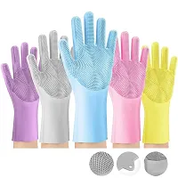 Long Hand Gloves - Rubber gloves for cleaning - Gloves for Washing Pack Of 1-thumb1