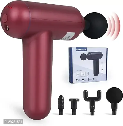 Compact Massage Gun for Deep Tissue Massage With 4 Attachments (Pack OF 1) Assorted Color