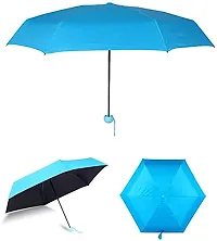 Capsule Shape Umbrella Mini Pocket Five Fold Rubber Convenient Portable Ultra Light#(pack of 1)-thumb1