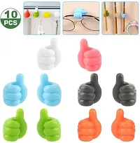 Multipurpose Wall Mounted Silicone Thumb Holder Hooks for Hanging(pack of 1)-thumb1