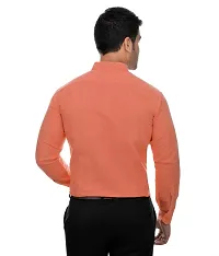 Orange Cotton Solid Long Sleeve Formal Shirt-thumb2