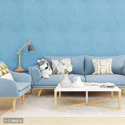 Designer Blue Vinyl Wall Stickers Wallpaper For Home Decor-thumb3