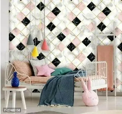 Designer Pink Black Vinyl Wall Stickers Wallpaper For Home Decor-thumb3