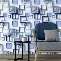 Designer Blue Vinyl Wall Stickers Wallpaper For Home Decor-thumb1