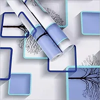 Designer Blue Vinyl Wall Stickers Wallpaper For Home Decor-thumb1