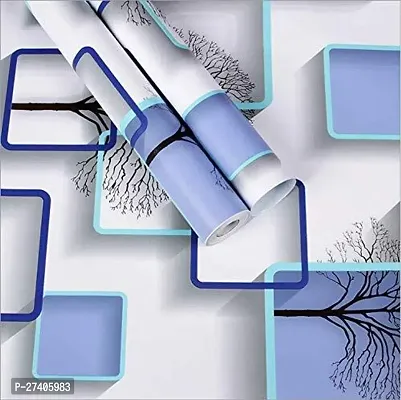 Designer Blue Vinyl Wall Stickers Wallpaper For Home Decor-thumb2