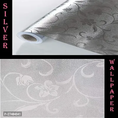 Designer Silver Vinyl Wall Stickers Wallpaper For Home Decor