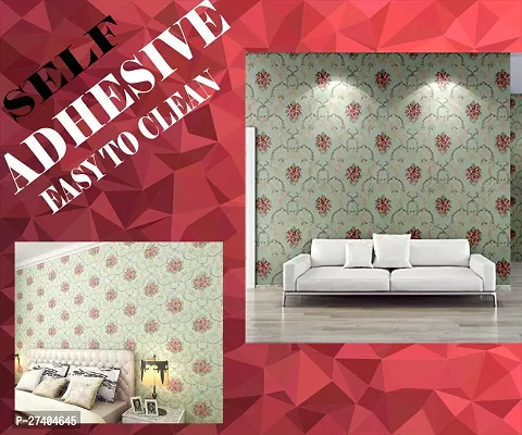 Designer Green Vinyl Wall Stickers Wallpaper For Home Decor-thumb0