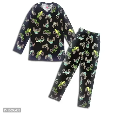 BUDS  FEATHERS THE SOFT TOUCH Girls  Boys Unisex Night wear Pyjama Set Fullsleeve t-Shirt with Full Pant-thumb0