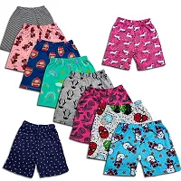 BUDS  FEATHERS THE SOFT TOUCH Assorted Prints Kids Shorts for Boys and Girls Regular and Summer Night wear-thumb1