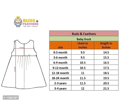 BUDS  FEATHERS THE SOFT TOUCH Girl Dress/Baby Girl Dress Frock New Born Stylish Night wear Suit Summer Casual Dresses-thumb5